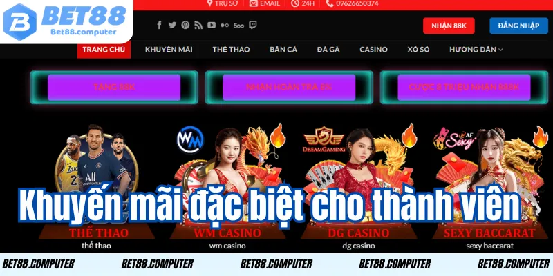 Đăng Ký BET88 - Nhận Ngay Thưởng Chào Mừng Hấp Dẫn khuyen mai dac biet cho thanh vien